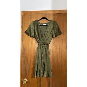 VICI green wrap dress